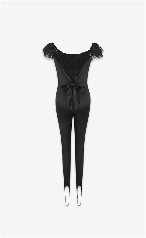 ysl bow jumpsuit|ysl catsuit.